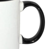 MR.R Sublimation Blanks Dishwasher Ceramic Coffee Mugs with Black Color Mug Inner and Handle Drinking Cup Mug For Milk Tea Cola Water,11oz, Set of 6 MR.R