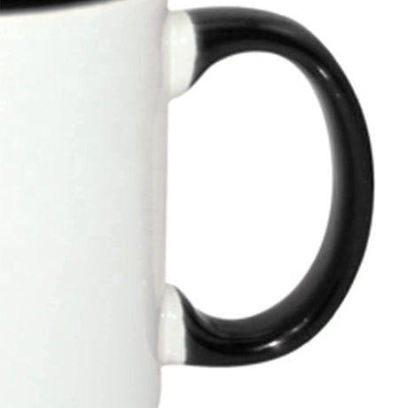 MR.R Sublimation Blanks Dishwasher Ceramic Coffee Mugs with Black Color Mug Inner and Handle Drinking Cup Mug For Milk Tea Cola Water,11oz, Set of 6 MR.R
