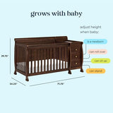 DaVinci Kalani 4-in-1 Convertible Baby Crib & Changing Table Combo - GREENGUARD Gold Certified - Toddler Bed, Daybed, Full-Size Bed Conversion - 4 Adjustable Mattress Heights - White