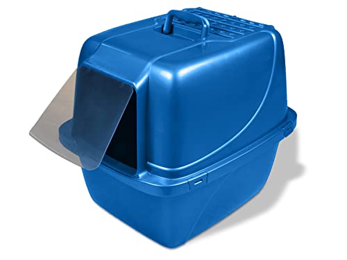 Van Ness Pets Odor Control Extra Large, Giant Enclosed Cat Pan with Odor Door, Hooded, Blue, CP7 Van Ness