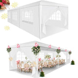 HOTEEL 10x30 Party Tent Outdoor Canopy Tent with Removable Sidewalls, White Tents for Parties Waterproof for Backyard Outdoor Event Wedding Carpa Gazebo Patio BBQ Hoteel