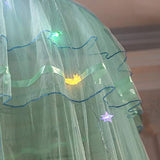 Jolitac Bed Canopy Lace Mosquito Net for Girls Beds, Unique Princess Play Tent Mesh Canopies Large Lace Dome Curtain Drapes Home & Travel (Green) Jolitac