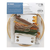 LEISURE ARTS Embroidery Kit 6 Inch Wheat - Beginner Hand Stitching Kit with Hoop, Needle, Thread, Printed Fabric, and Instructions for Adults and DIY Crafters