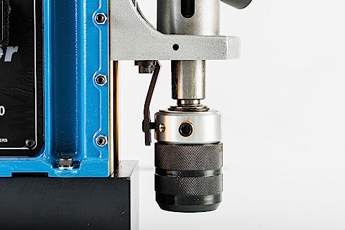 Unibor EQ50 3MLC Magnetic Drill Press - QuickHitch Arbor, Versatile and Durable, 2 Geared Speeds for Optimum Cutting, Ideal for Heavy Duty Metal Work | Powerfull Magnet 2090lbs, 1100W Motor - 2" DOC Unibor