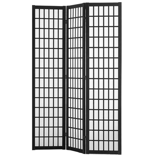 VEVOR Room Divider, 3 Panel Japanese Room Divider, Wood Folding Privacy Screen Indoor, Japanese Partition Dividers Portable Decoration Screens, for Room Separation Home Office Restaurant & Bedroom VEVOR