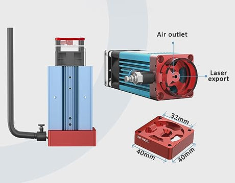 Creatorally Air Assist Pump Kit for Laser Engraver, 30L/Min Adjustable Quiet Airflow, Removes Smoke and Dust, Reduces Burn Marks, Protects Lens, Compatible with S9/S10/A5 PRO/A10 PRO/TTS-55 PRO Creatorally