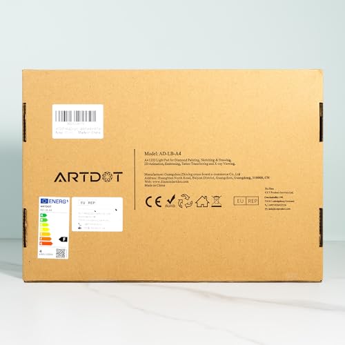ARTDOT A4 LED Light Pad for Diamond Painting Kits for Adults, USB Powered Adjustable Brightness Diamond Art Light Board with Accessories ARTDOT