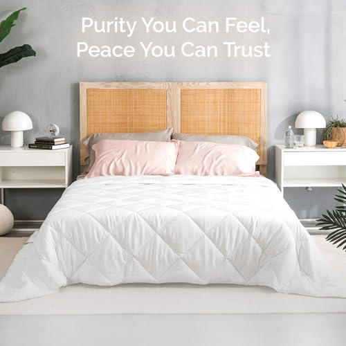 Bamtek 100% Viscose Derived from Bamboo Comforter, Cooling Comforter, Duvet Insert, Breathable, Extra Fluffy, Lightweight Comforters, King Size Bamtek