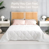 Bamtek 100% Viscose Derived from Bamboo Comforter, Cooling Comforter, Duvet Insert, Breathable, Extra Fluffy, Lightweight Comforters, King Size Bamtek