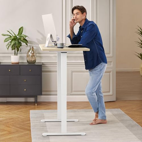 ErGear Dual Motor Standing Desk Frame, Electric Adjustable Legs Compatible Desktop Size 44″-90″, 264 lbs Weight Capacity, 4 Memory Height Settings Stand up Desks Base, White Frame Only ErGear
