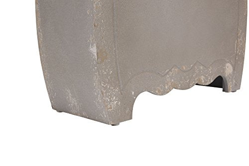 Creative Co-Op Distressed Grey Wood Grandfather Style Wall Clock Creative Co-Op