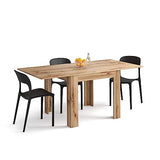 Mobili Fiver, Square extendable Dining Table, Eldorado, Rustic Wood, Made in Italy Mobili Fiver