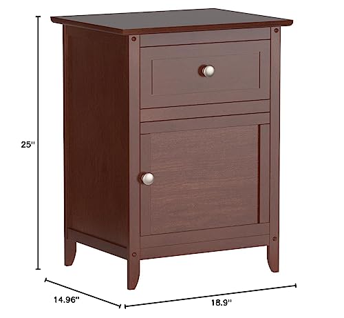 Winsome Wood Eugene Accent Table, Walnut, FURNITURE Winsome