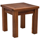 Outsunny 3 Piece Outdoor Side Nesting Table Patio Set with Acacia Wood Build & Multi-Functional Design Outsunny