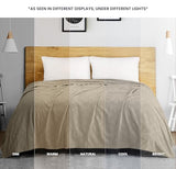 Utopia Bedding Khaki 100% Cotton Blanket [King Size - 90x108 Inch] 350GSM Lightweight, Soft and Breathable Thermal Blanket for All Seasons Utopia Bedding