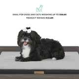 TailZzz Wooden Dog Bed and Dog Couch with Water-Resistant and Calming Mattress, Small to Medium Elevated Pet Bed, Greenguard Gold Certified, Dog Beds & Furniture, Chase TailZzz