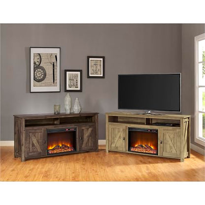 Ameriwood Home Farmington Electric Fireplace Console for TVs up to 60", Rustic