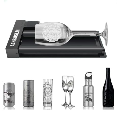 AENBUSLM Laser Engraver Rotary Roller, Y-Axis Rotary Roller 360° Rotation for Laser Engraver Engraving Cylindrical Objects Tumblers Cans Cups Bottles, Compatible with 99% of Laser Engraver AENBUSLM