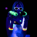 Red Heart Super Glow Glow Worm Green Yarn - 3 Pack of 1.8oz/50g - 100% Polyester - #4 Worsted (Medium) - 50 Yards - Knitting/Crochet Red Heart