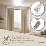 Umbra Anywhere Expandable Curtain Rod and Room Divider, Nickel Umbra