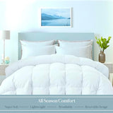 ROYALE LINENS Comforter - Queen Size Duvet Insert - All Season Soft Quilted Comforters with 8 Corner Tabs - Down Alternative Bedding Comforter - Box Stitched Duvet Insert (White, Queen 88"x88") ROYALE LINENS