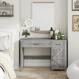 Farmhouse 47" Executive Desk, Computer Desk with Drawers and Storage Cabinet, Workstation Computer Table for Study and Home Office. Vabches