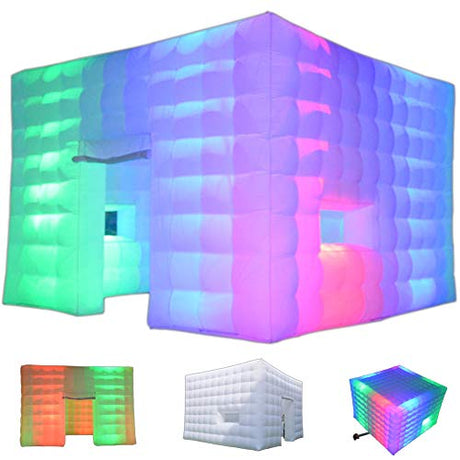 SAYOK Inflatable Party Tent 16.4'x16.4'x11.5' with LED Wall Wash Lights, Night Club Tent for Adults Wedding Birthday Backyard Party SAYOK