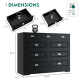 Shintenchi Dresser for Bedroom with 9 Drawers,Double Dresser & Chest of Drawers Wooden Organizer with Metal Handle, Storage TV Stand for Living Room Shintenchi