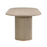 Christopher Knight Home Lancas Modern Minimalist Wooden Indoor Dining Table - Oval Top Pedestal Design - Dining Table Set for 6 - Light Ash Finish - Restaurant, Family Gatherings, Kitchen, Dining Room Christopher Knight Home