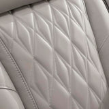 Signature Design by Ashley Boyington Contemporary Leather Match Power Reclining Sofa with USB Charging Ports, LED Lights and Adjustable Headrest, Light Gray Signature Design by Ashley