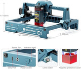 SCULPFUN C1 Mini Laser Engraving Machine - 3W Portable Laser Engraver for Beginners, 0.04mm High Precision, Plug and Play, Ideal for DIY Wood, Acrylic and Leather, Engraving Area 150 * 130mm SCULPFUN