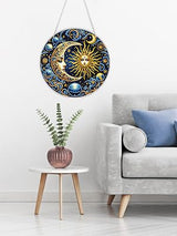 RYMILIE Sun and Moon Diamond Art Hanging Kit for Adult,Special Shaped Rhinestone,Double Sided 5D DIY Acrylic Diamond Art Painting Window Pendants Home Garden Wall Hanging Kits Hanging Ornament RYMILIE