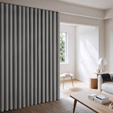 MIULEE 100% Blackout Room Divider Curtains, Extra Wide Ceiling Panel Sound Proof Thermal Insulated Privacy Drapes for Living Room Bedroom Patio, Ceiling Track, W100 x L96 Inch, Gray, 1 Panel MIULEE