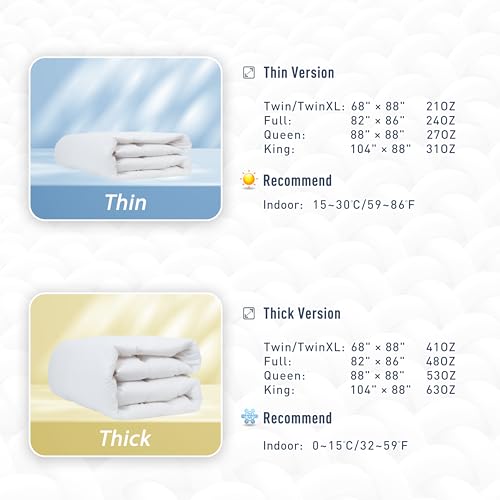 sunflower Down Alternative King Size Lightweight 100% Cotton Shell Bedding King Comforter Blanket for Hot Sleepers 88"x104" with Corner Tabs Soft Breathable Machine Washable sunflower