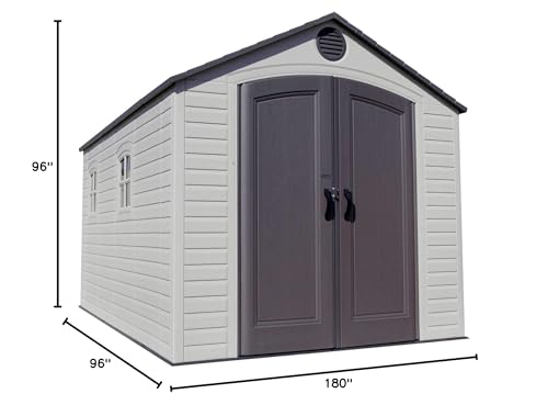 Lifetime 60075 8 x 15 Ft. Outdoor Storage Shed, Desert Sand Lifetime