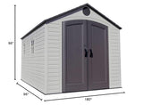 Lifetime 60075 8 x 15 Ft. Outdoor Storage Shed, Desert Sand Lifetime