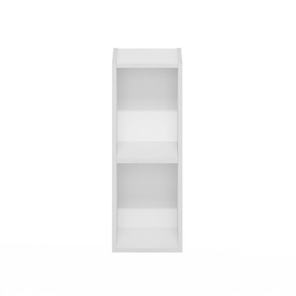 Furinno Fulda Book Shelf, 2-Tier Narrow Bookshelf, Bookcase with 8-in Width Storage Shelf, 9.3 x 7.9 x 21.2, for Living Room, Bedroom, Home Office, White Furinno