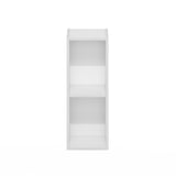 Furinno Fulda Book Shelf, 2-Tier Narrow Bookshelf, Bookcase with 8-in Width Storage Shelf, 9.3 x 7.9 x 21.2, for Living Room, Bedroom, Home Office, White Furinno