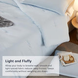 Quataly Full Comforter Sets SkyBlue,3PCS Soft Lightweight Breathable Bedding Comforter Sets for All Season, Full Size(82''×86'' Comforter & 2 Pillowcases) Quataly