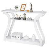 ZENY Console Table, Entryway Table with 3 Tier Storage Shelves, Narrow Long Sofa Table for Entryway, Living Room, Hallway, Couch, Foyer, White ZENY