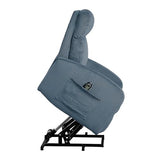 Lexicon Power Lift Recliner Chair for Elderly with Remote Control, Gentle Lift Motion, Side Pocket Armrest, Corduroy Upholstered Electric Recliner for Living Room/Bedroom, Easy Assembly, Midnight Blue