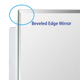 IDYLLOR Bathroom Medicine Cabinet with Beveled Edge Mirrored Door 14 x 18 inch, Recessed or Surface Mount, with Adjustable Glass Shelves IDYLLOR