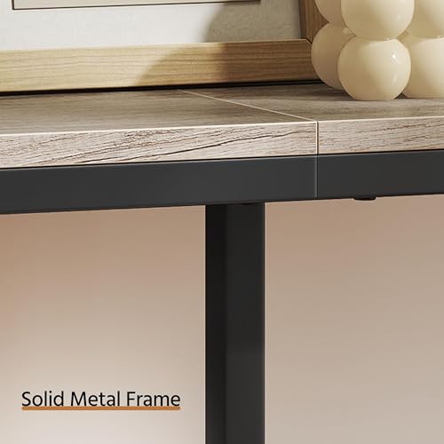Yaheetech Narrow Console Table with Sturdy Metal Frame, 71 Inch Extra Long Entryway Sofa Table for Behind Couch, Hallway, Living Room, Gray Yaheetech