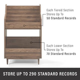 Crosley Furniture Liam 3-Piece Turntable Record Player Stand And Vinyl Storage, Mid Century Modern, Walnut Crosley Furniture