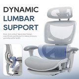 COLAMY Ergonomic Mesh Office Chair, High Back Desk Chair with Footrest, Adjustable Headrest and 3D Arms, Fixed Tilt Lock, Lumbar Support, Breathable Mesh Computer Chair for Home Office,Grey COLAMY