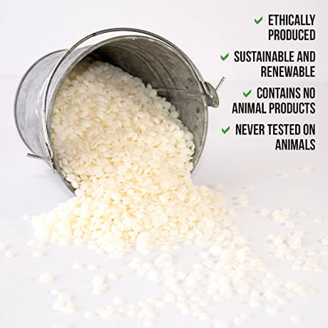 American Soy Organics- Freedom Soy Wax Beads for Pillar Candle Making – Microwavable Soy Wax Beads – Premium Soy Candle Making Supplies (10-Pound Box) American Soy Organics
