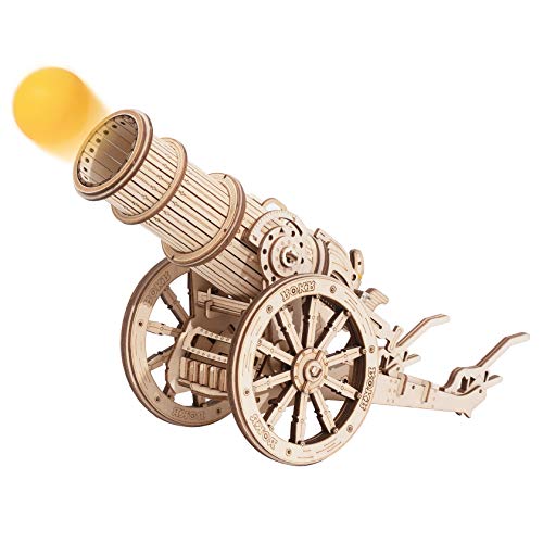 ROKR 3D Wooden Puzzles Model Building Kits Cannon Toys - DIY Wooden Catapult Toys for Kids STEM Educational Projects for Boys/Girls/Adults ROKR