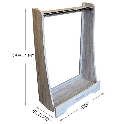 Rush Creek Creations 8-Gun Freestanding Storage Rack for Rifles and Shotguns, Indoor Standing Gun Display Rack, Barn Wood Rush Creek Creations