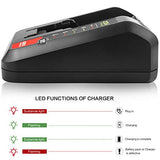 Battery Charger for Porter Cable 20V MAX Lithium Battery PCC685LP PCC680L PCC692L PCC699L and Black Decker 20V Battery LBXR20 LBX4020 Fancy Buying