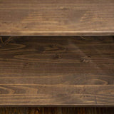 Stylish Brown Wood Bookcase with X Back Design - 4 Shelf Modern Farmhouse Storage Unit Walker Edison